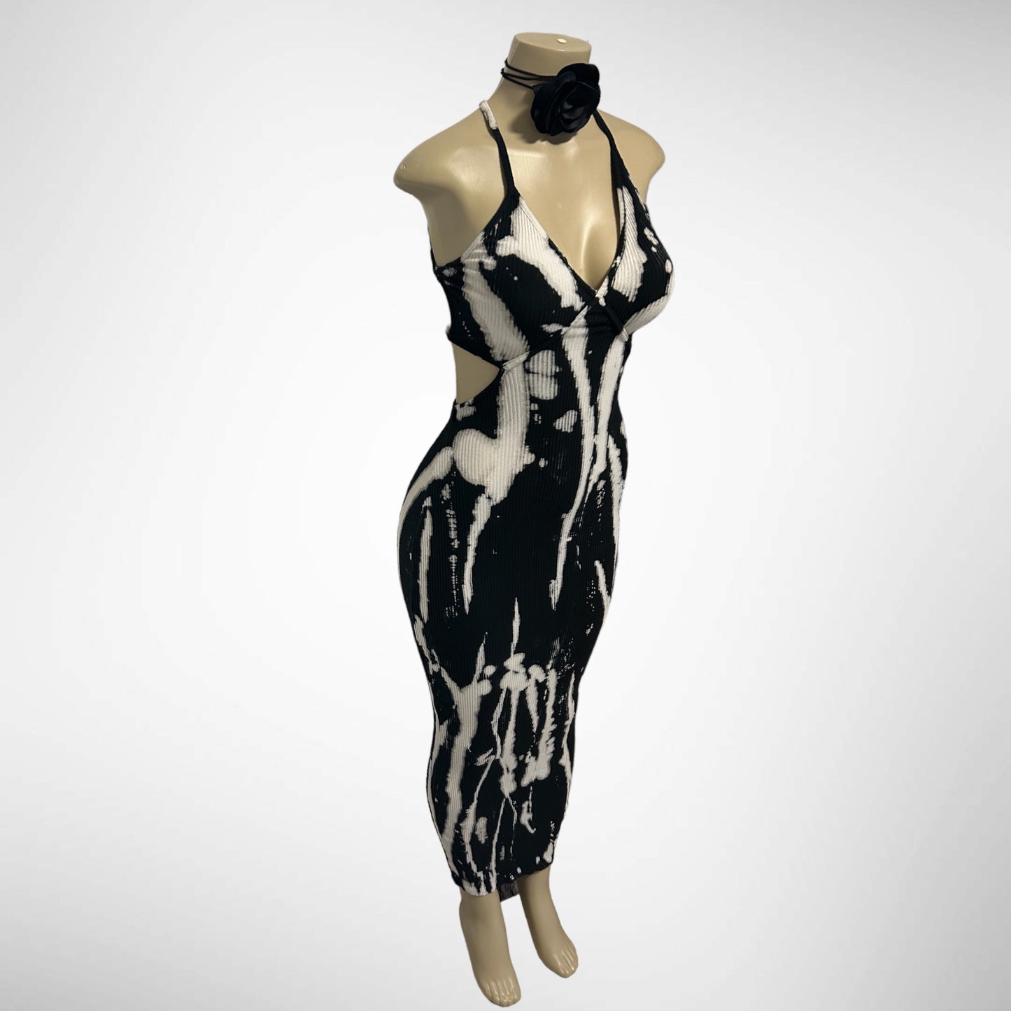 Sasha Tye Die Dress (Black)